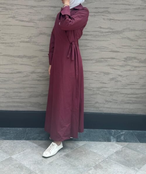 Burgundy A line  dress