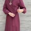 Burgundy A line  dress