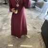Burgundy A line  dress