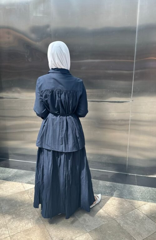 Navy blue skirt sets