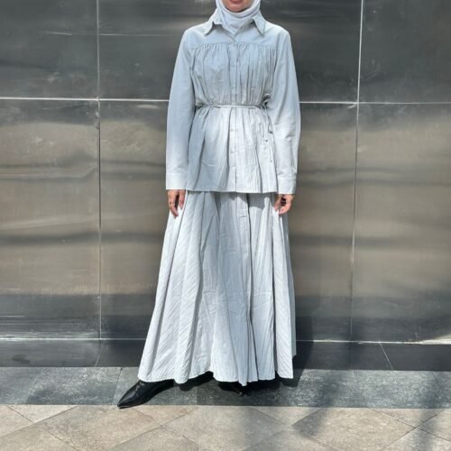 inbound2976759610931242358 Light grey Skirt set