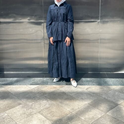 Navy blue skirt sets