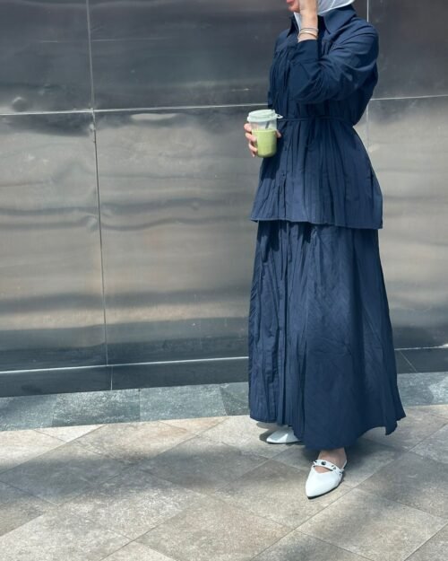 Navy blue skirt sets