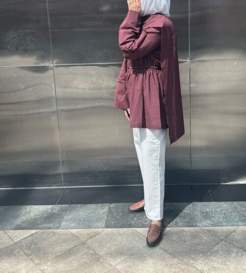 Burgundy top
