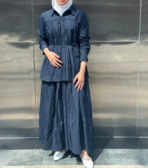 Navy blue skirt sets