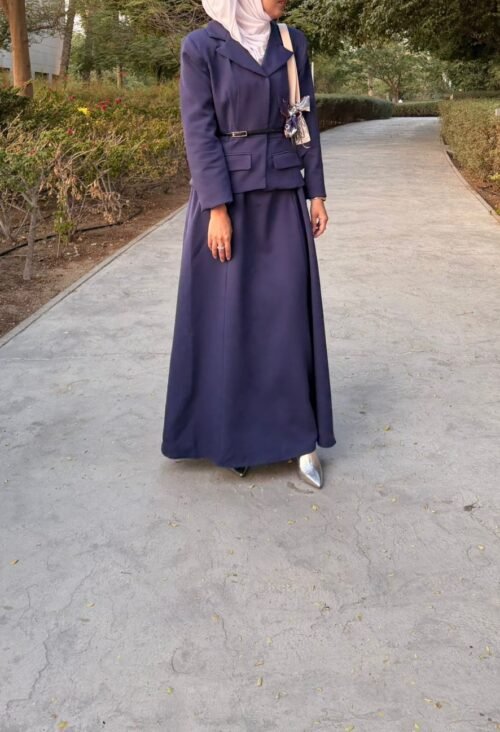 Combined blazer dress